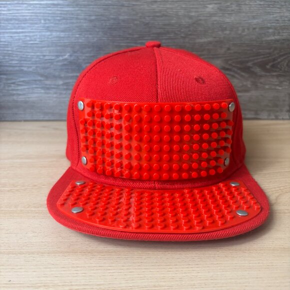 Elope Hat Cap Snapback Red Lego Building Blocks Brim Outdoors - Picture 1 of 11